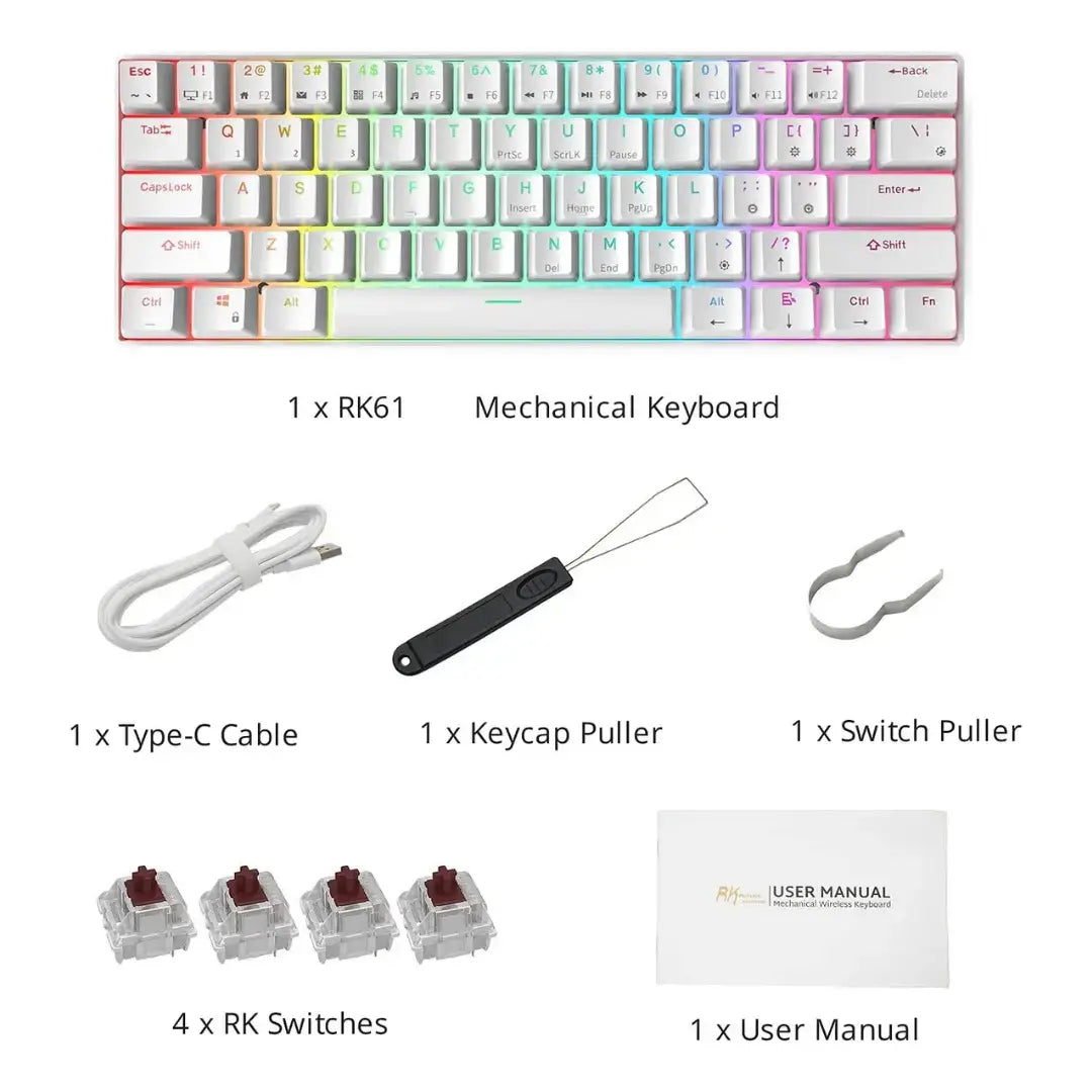 Teclado Mecánico Royal Kludge RK61 Inalámbrico Tri-Mode 2024 (8128070549665)