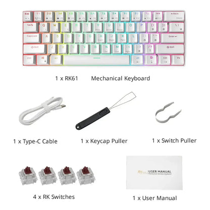 Teclado Mecánico Royal Kludge RK61 Inalámbrico Tri-Mode 2024 (8128070549665)