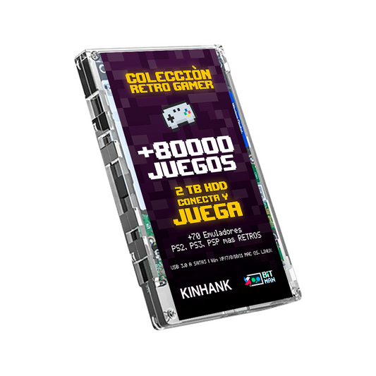 2TB HDD CON +80000 JUEGOS PLUG AND PLAY