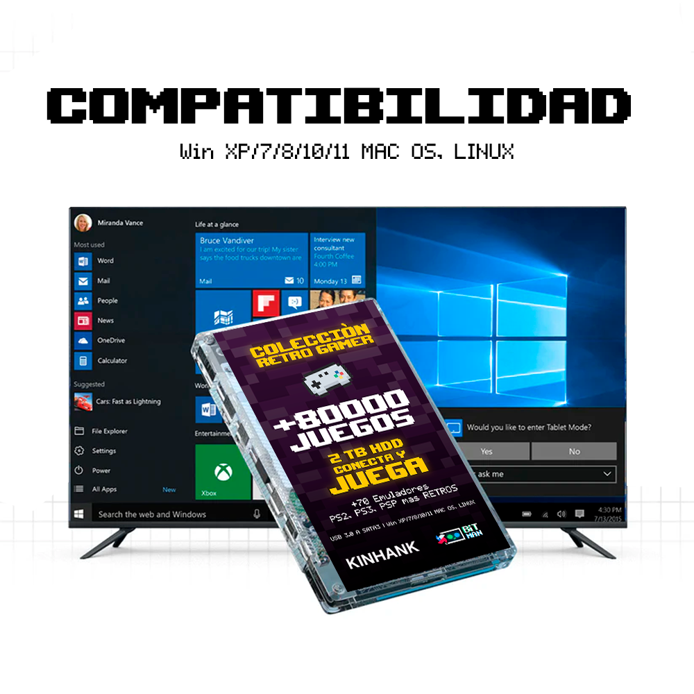 2TB HDD CON +80000 JUEGOS PLUG AND PLAY