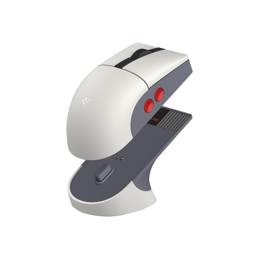 Mouse Gamer 8BITDO Retro R8 Edicion NES - Inalámbrico con Base de Carga