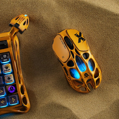 Mouse Gamer Gravastar Mercury X Pro Edición Especial Battle Worn-Yellow