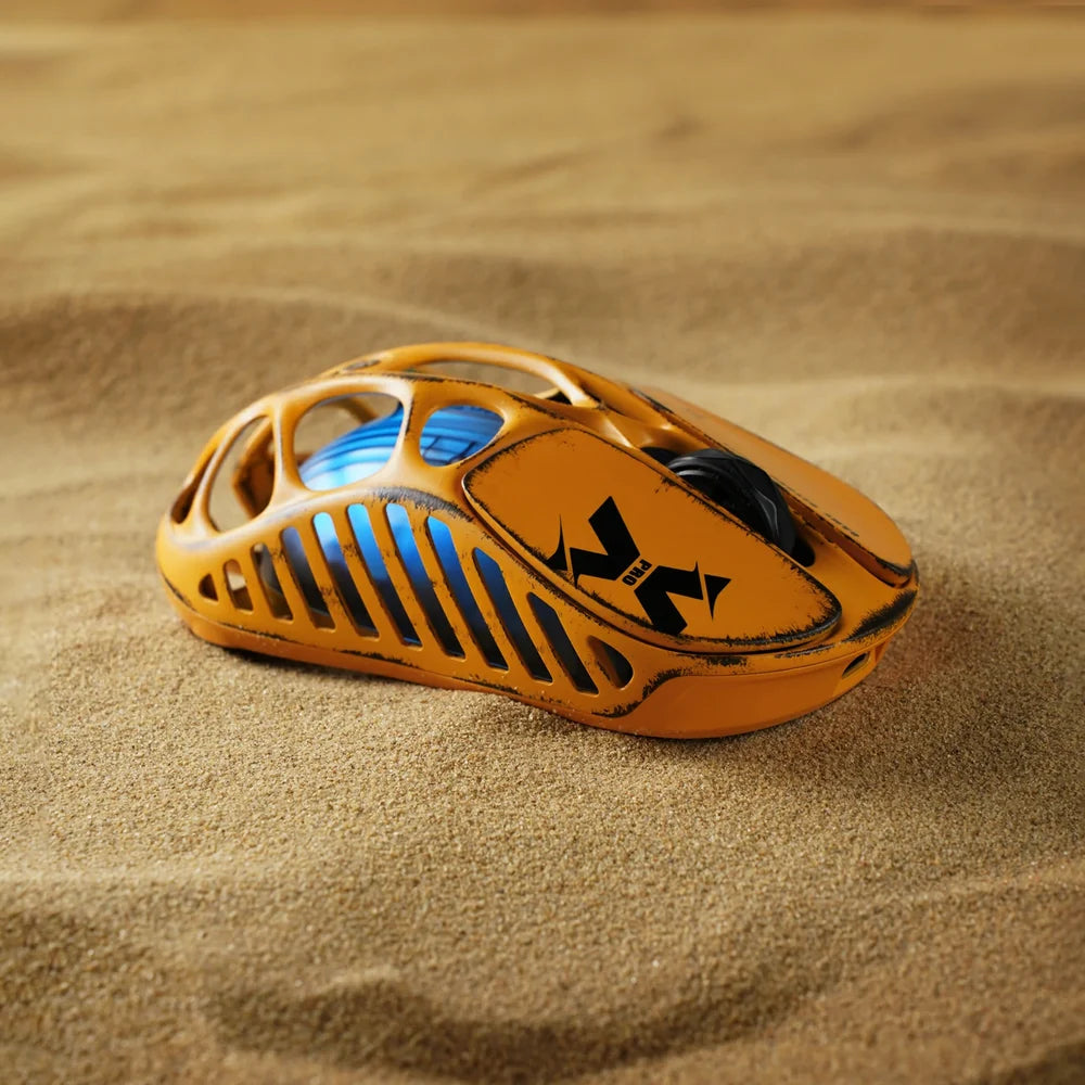 Mouse Gamer Gravastar Mercury X Pro Edición Especial Battle Worn-Yellow