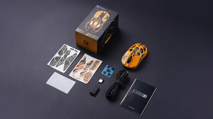 Mouse Gamer Inalámbrico GravaStar Mercury X Amarillo Edicion Battle Worn-Yellow
