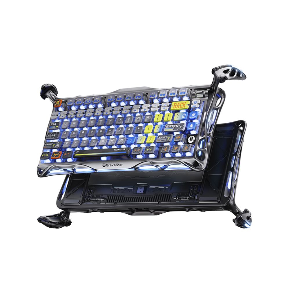 Teclado Gamer GravaStar Mercury K1 Pro Edición Especial Interstellar Silver