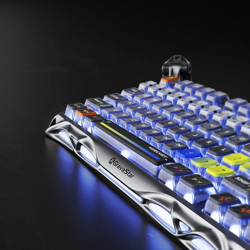 Teclado Gamer GravaStar Mercury K1 Pro Edición Especial Interstellar Silver