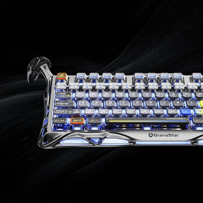 Teclado Gamer GravaStar Mercury K1 Pro Edición Especial Interstellar Silver