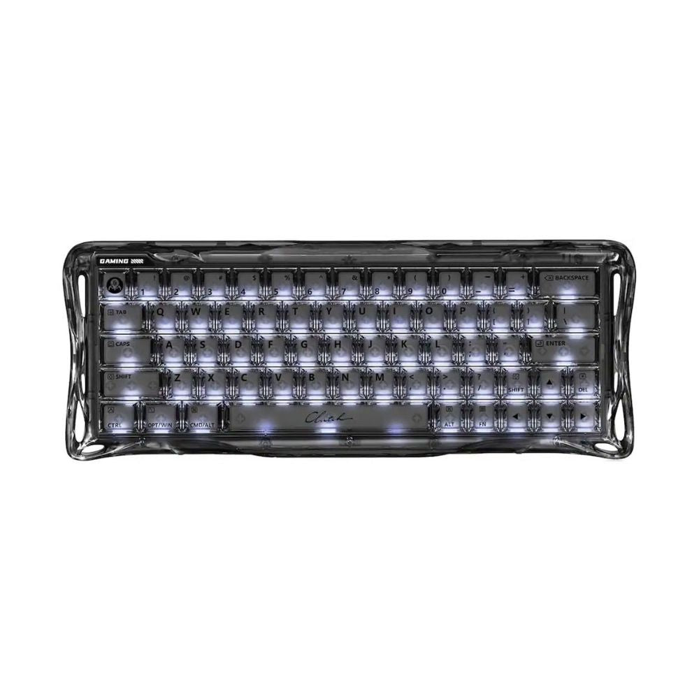 Teclado Gamer Magnético Gravastar Mercury V60 Pro - Edición Especial Onyx Crystal