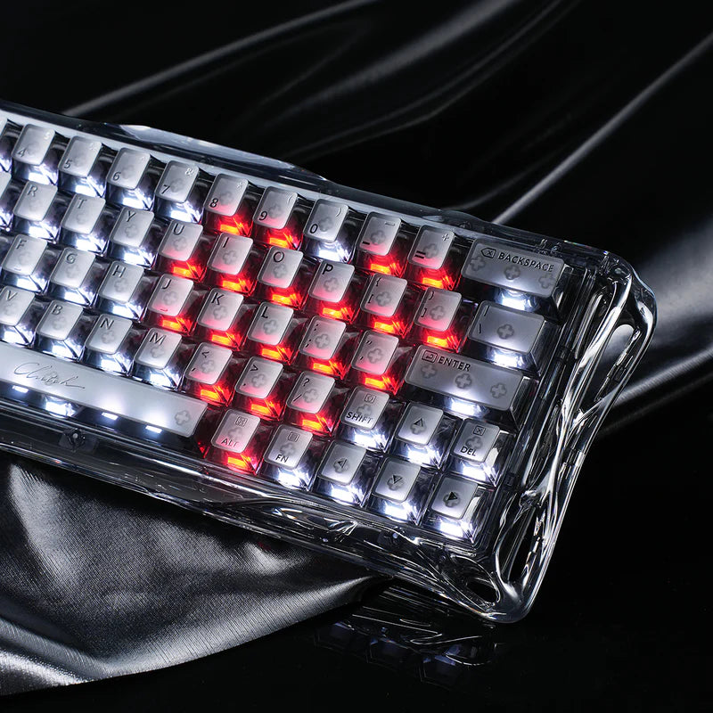Teclado Gamer Magnético Gravastar Mercury V60 Pro - Edición Especial Onyx Crystal