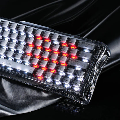 Teclado Gamer Magnético Gravastar Mercury V60 Pro - Edición Especial Onyx Crystal