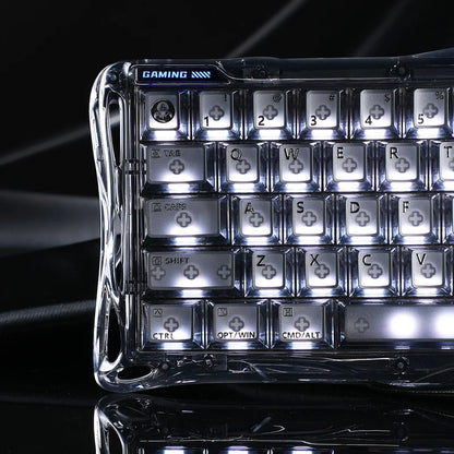 Teclado Gamer Magnético Gravastar Mercury V60 Pro - Edición Especial Onyx Crystal