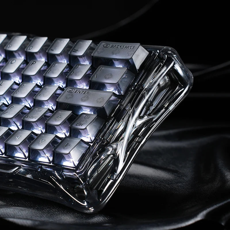 Teclado Gamer Magnético Gravastar Mercury V60 Pro - Edición Especial Onyx Crystal