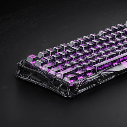 Teclado Gamer Gravastar Mercury V75 Lite Negro Transparente