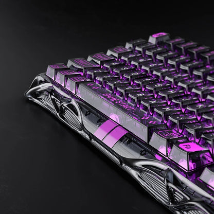 Teclado Gamer Gravastar Mercury V75 Lite Negro Transparente