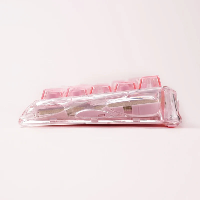 Teclado Gamer Magnético Gravastar Mercury V60 Pro - Edición Especial Cristal Rosa