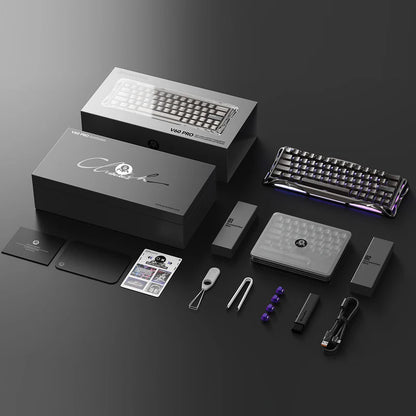 Teclado Gamer Magnético Gravastar Mercury V60 Pro - Edición Especial GunMetal