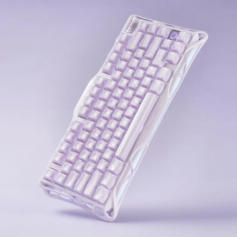 Teclado Mecánico Gamer Gravastar Mercury K1 - Lavender Purple