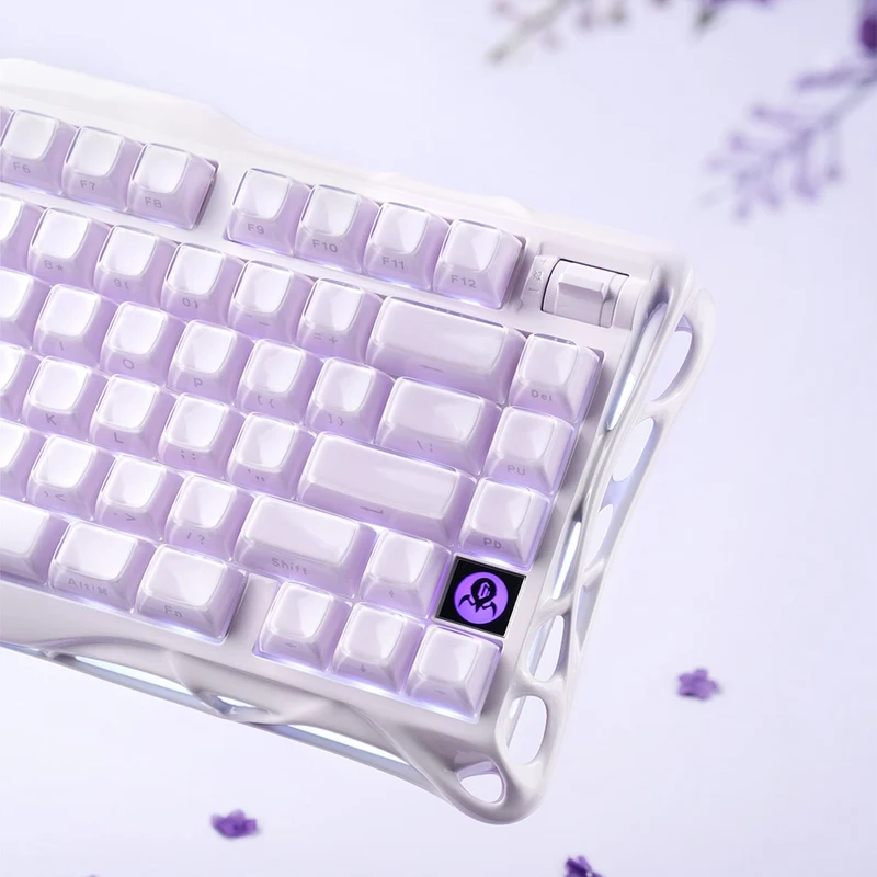 Teclado Mecánico Gamer Gravastar Mercury K1 - Lavender Purple