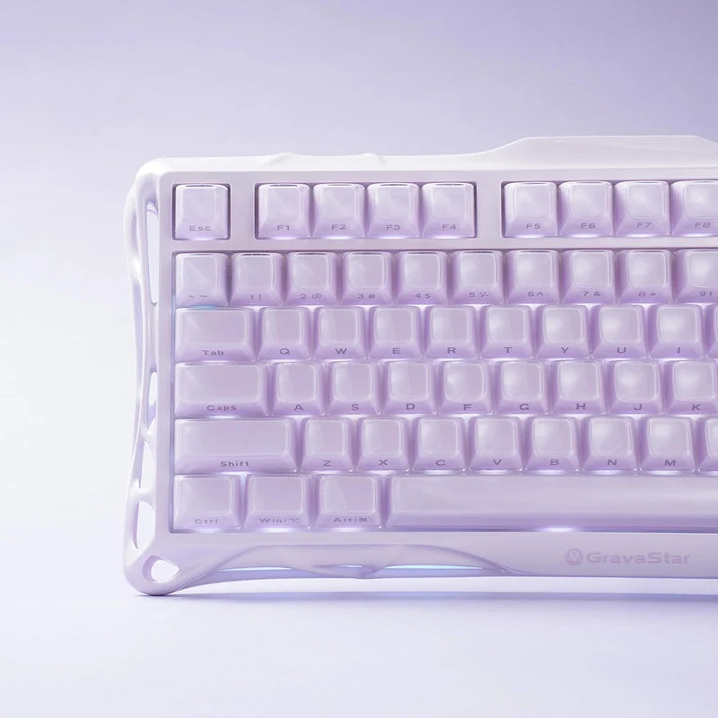 Teclado Mecánico Gamer Gravastar Mercury K1 - Lavender Purple