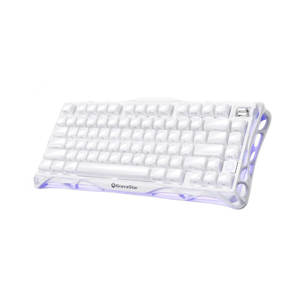 Teclado Mecánico Gamer Gravastar Mercury K1 Blanco