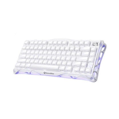 Teclado Mecánico Gamer Gravastar Mercury K1 Blanco