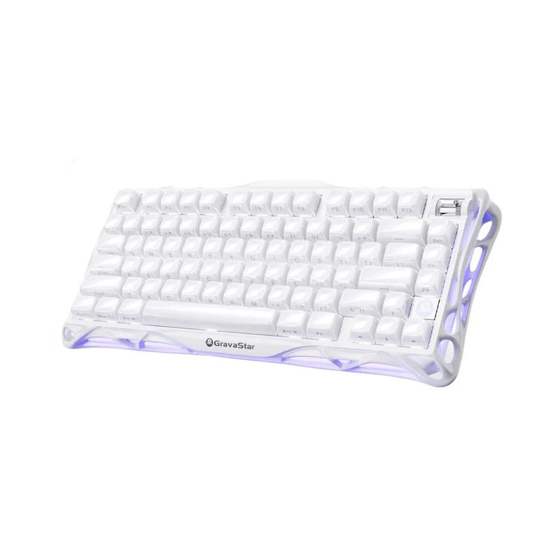Teclado Mecánico Gamer Gravastar Mercury K1 Blanco