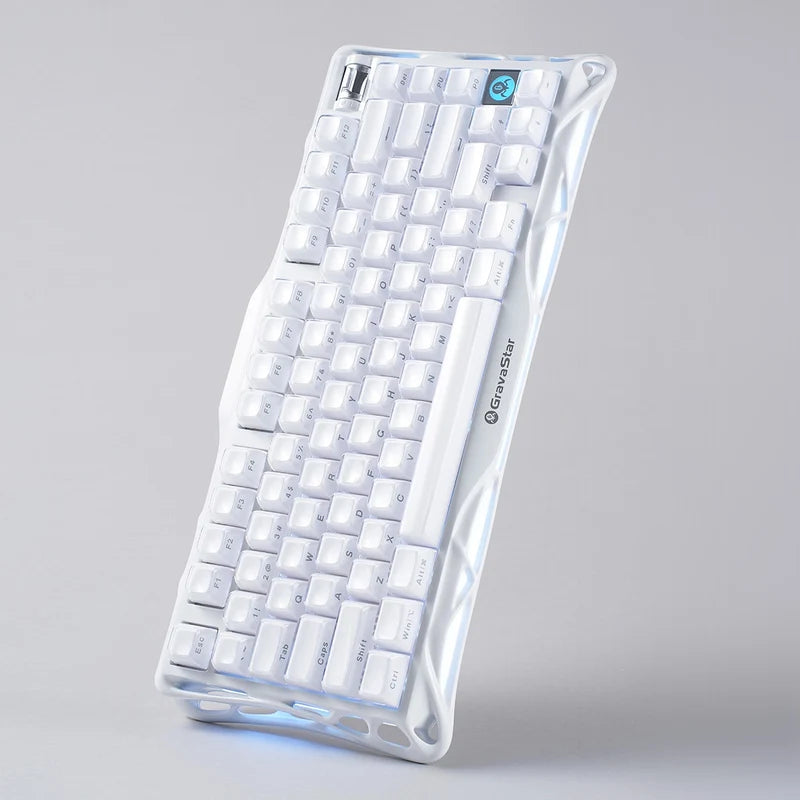 Teclado Mecánico Gamer Gravastar Mercury K1 Blanco