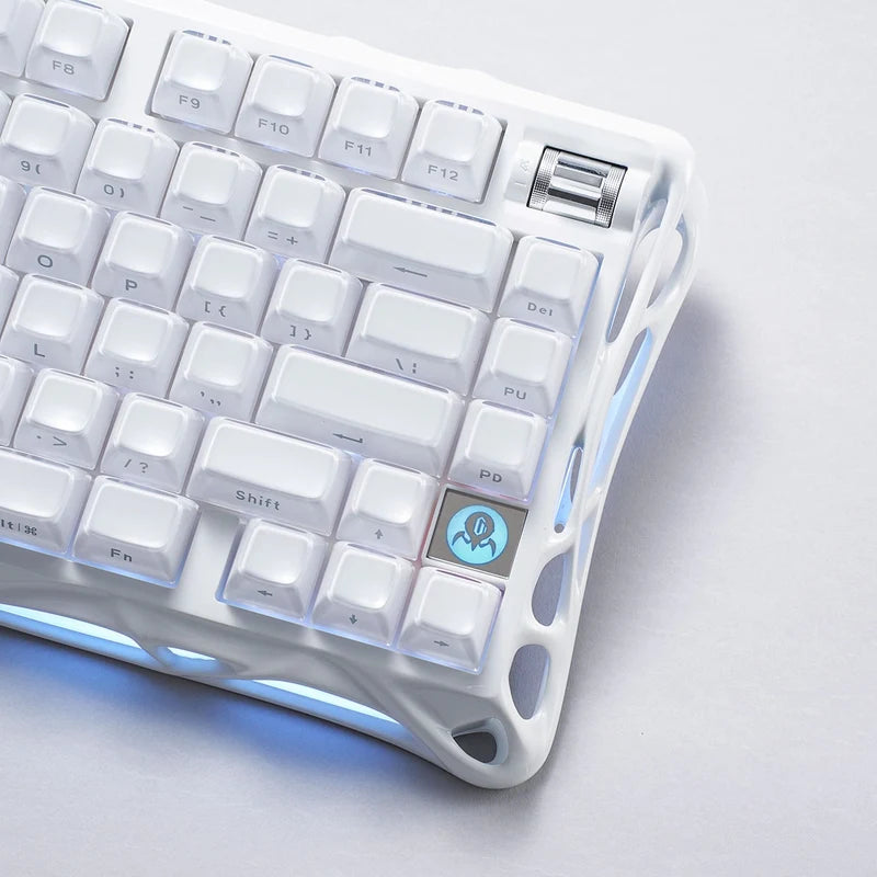 Teclado Mecánico Gamer Gravastar Mercury K1 Blanco