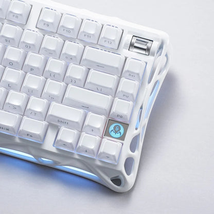 Teclado Mecánico Gamer Gravastar Mercury K1 Blanco