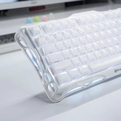 Teclado Mecánico Gamer Gravastar Mercury K1 Blanco