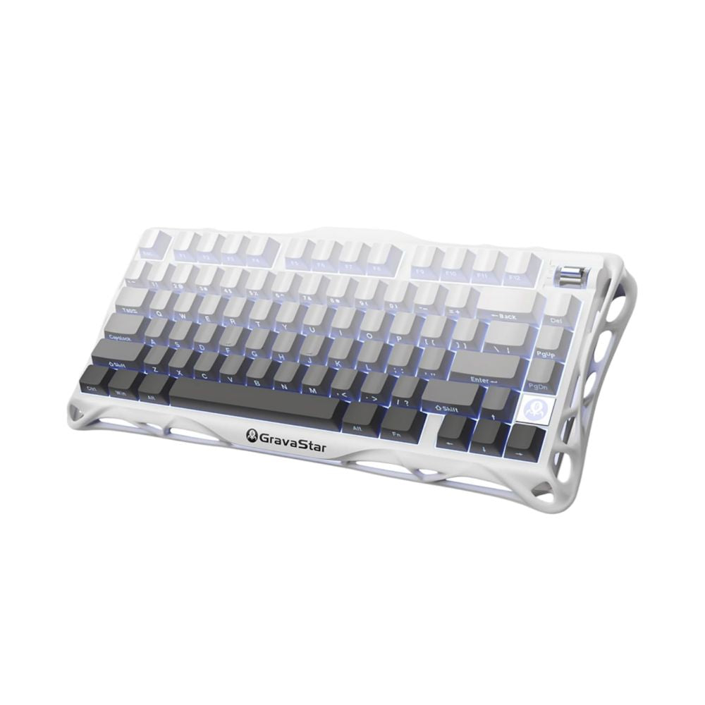 Teclado Mecánico Gamer Gravastar Mercury K1 Gradient White