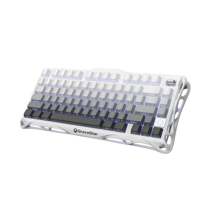 Teclado Mecánico Gamer Gravastar Mercury K1 Gradient White