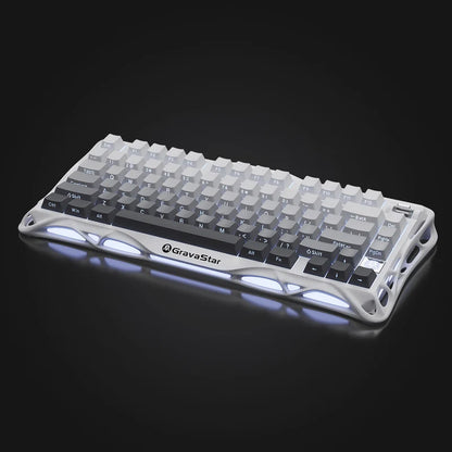 Teclado Mecánico Gamer Gravastar Mercury K1 Gradient White