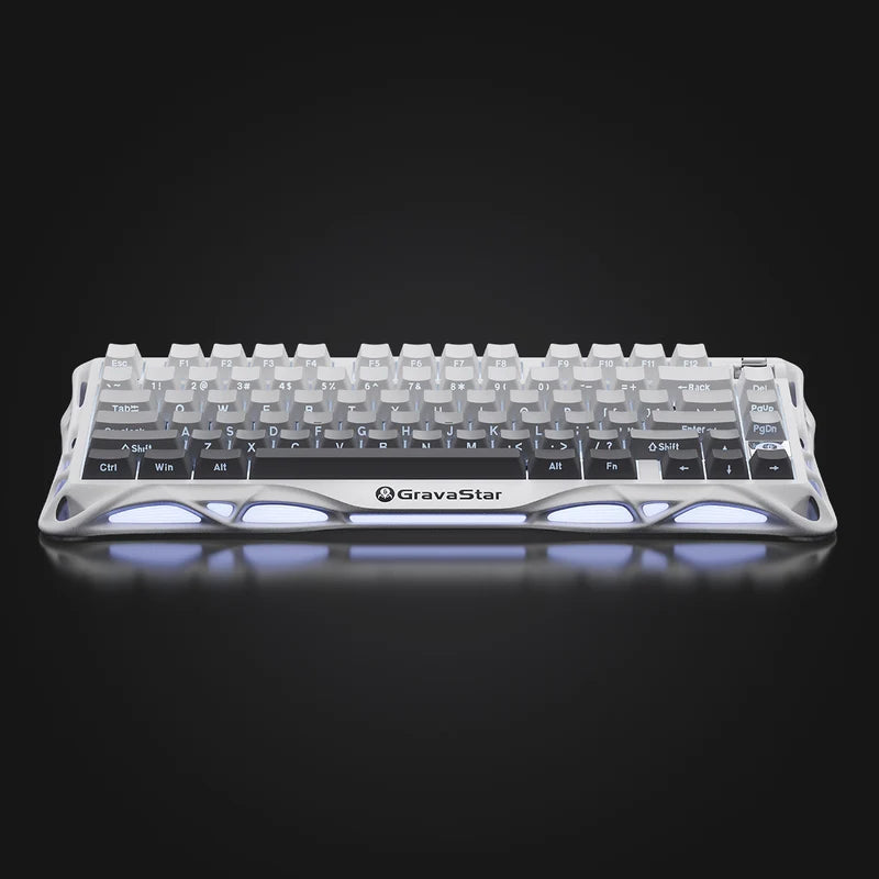 Teclado Mecánico Gamer Gravastar Mercury K1 Gradient White