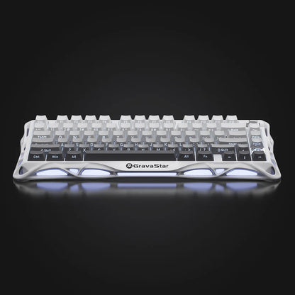 Teclado Mecánico Gamer Gravastar Mercury K1 Gradient White