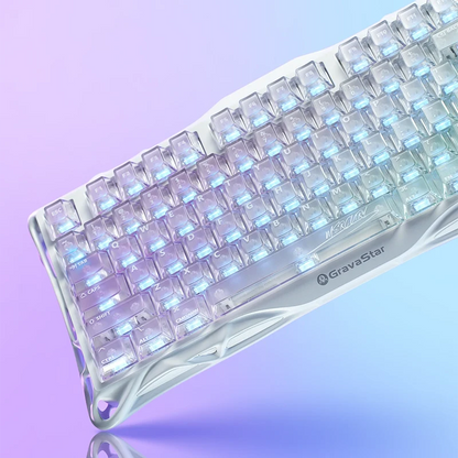 Teclado Mecánico Gamer Gravastar Mercury K1 Lite - Edición Especial Crystal Aurora
