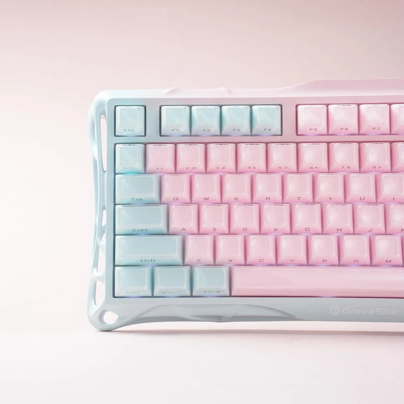 Teclado Mecánico Gamer Gravastar Mercury K1 Lite - Edición Especial Lumen Rose