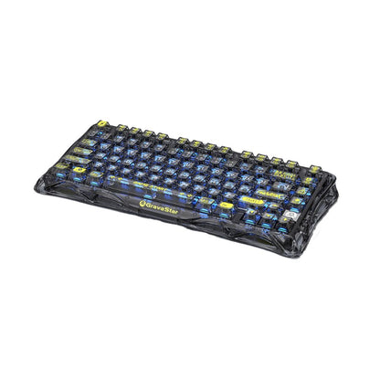 Teclado Mecánico Gamer Gravastar Mercury K1 Lite - Edición Especial Negro Transparente