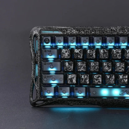 Teclado Gamer Gravastar V60 Pro - Edicion Especial Negro Cyber Frost