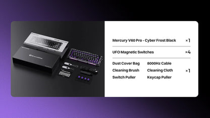 Teclado Gamer Gravastar V60 Pro - Edicion Especial Negro Cyber Frost