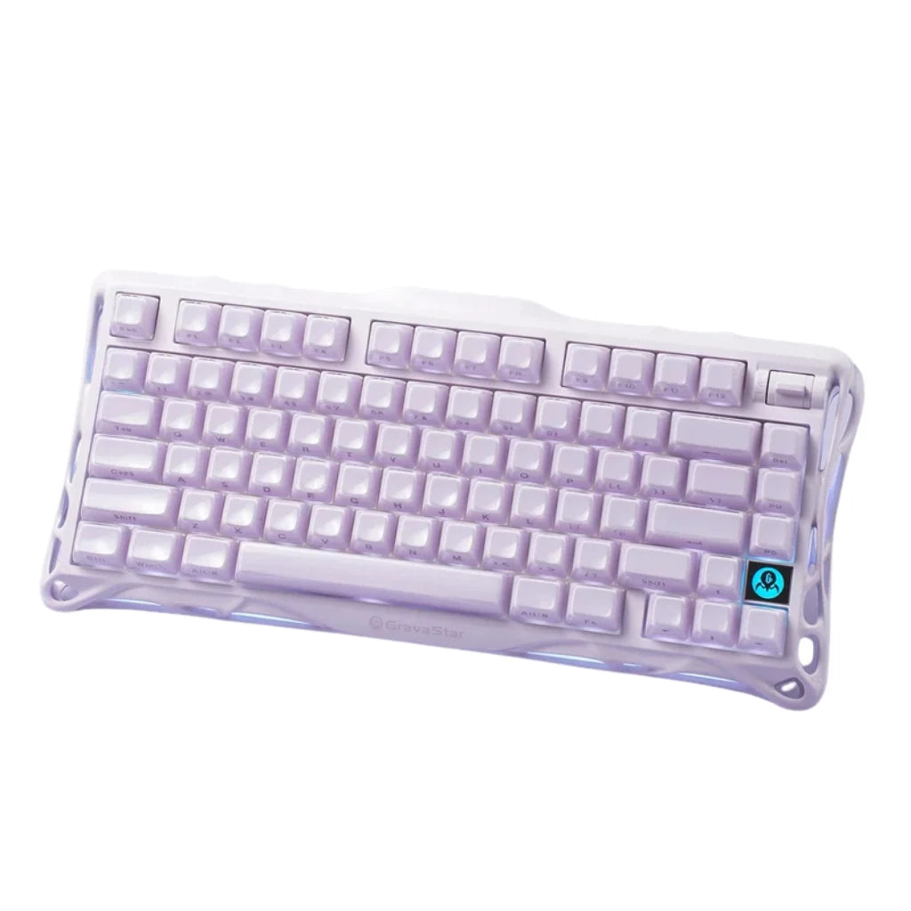 Teclado Mecánico Gamer Gravastar Mercury K1 - Lavender Purple