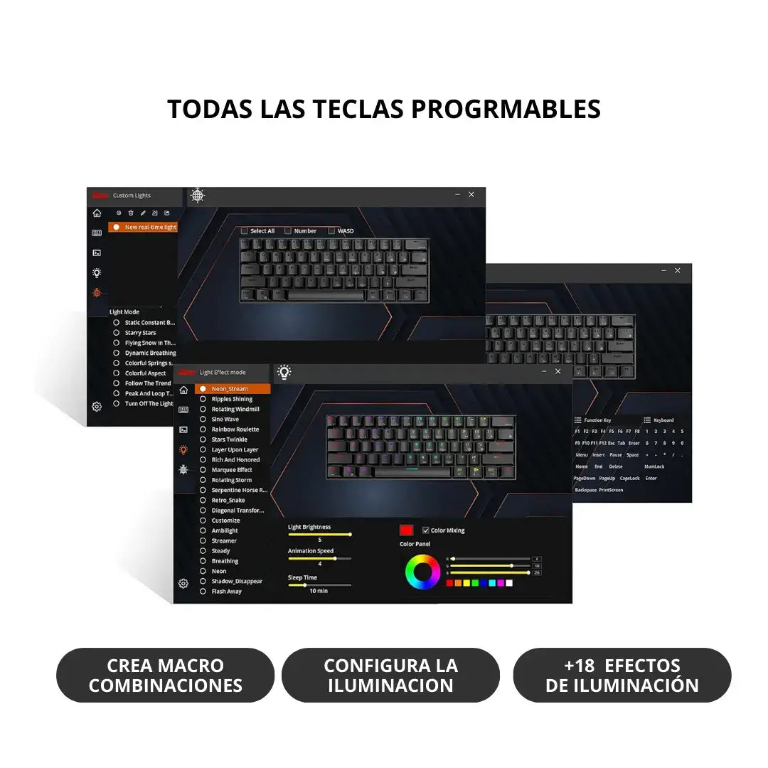 Teclado Mecánico Royal Kludge RK61 Inalámbrico Tri-Mode 2024 (8128070549665)